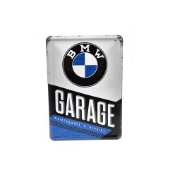   BMW Garage garázs retró fémplakát  fém képeslap tábla  (10x14cm)