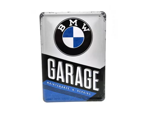 BMW Garage garázs retró fémplakát  fém képeslap tábla  (10x14cm)