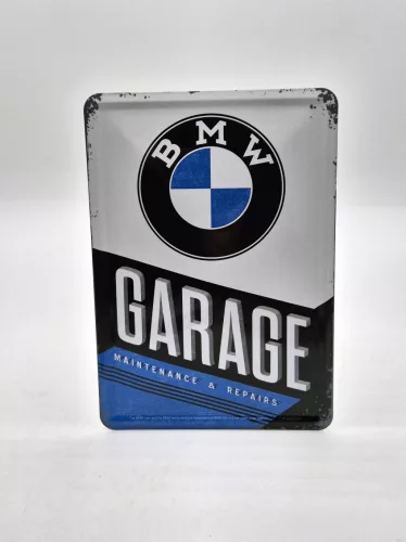BMW Garage garázs retró fémplakát  fém képeslap tábla  (10x14cm)