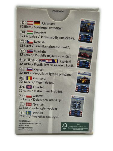 RACE CARS - F1 - versenyutók autós autók autós kvartett kártya autóskártya