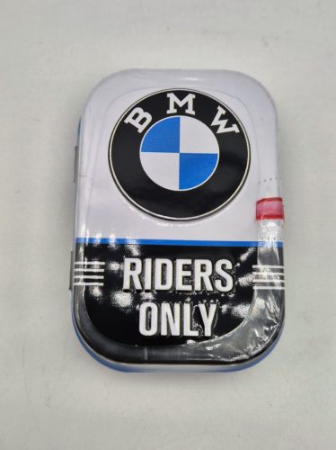 BMW Riders only fém cukorkás doboz fémdoboz (15g)