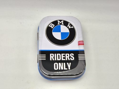 BMW Riders only fém cukorkás doboz fémdoboz (15g)