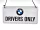 BMW Drivers only akasztós fémplakát  fém tábla (20x10cm)