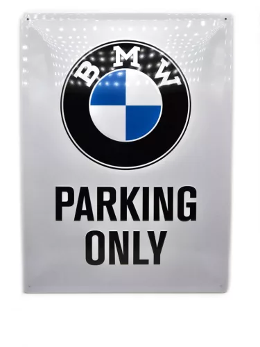 BMW Parking only fémplakát  fém tábla (30x40cm)