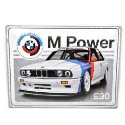 BMW E30 M3 M power - fémplakát  fém tábla (40x30cm)
