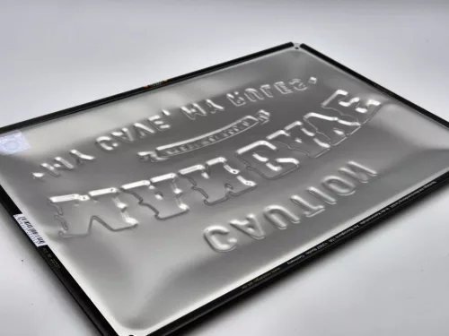 Caution - Man cave - My cave my rules - fémplakát  fém tábla (30x20 cm)