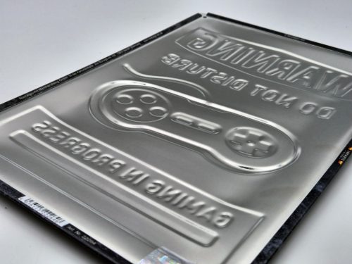 Warning - do not disturb - Gaming in progress - fémplakát  fém tábla (20x30 cm)