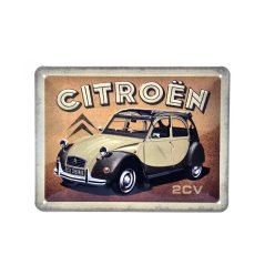Citroen 2CV Kacsa - fémplakát  fém tábla  (20x15cm)