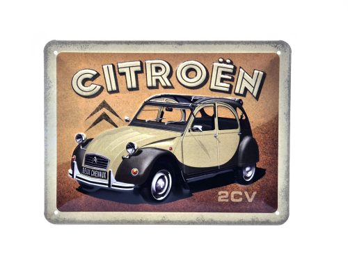 Citroen 2CV Kacsa - fémplakát  fém tábla  (20x15cm)