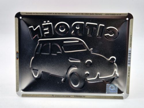 Citroen 2CV Kacsa - fémplakát  fém tábla  (20x15cm)