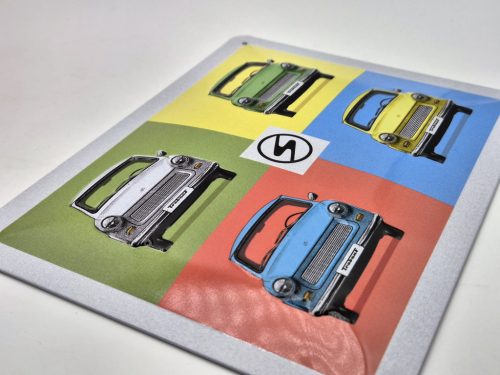 Trabant Trabi - fémplakát  fém tábla  (20x15cm)