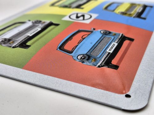 Trabant Trabi - fémplakát  fém tábla  (20x15cm)