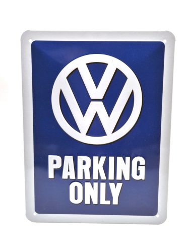 Volkswagen VW Parking Only - fémplakát  fém tábla  (15x20cm)