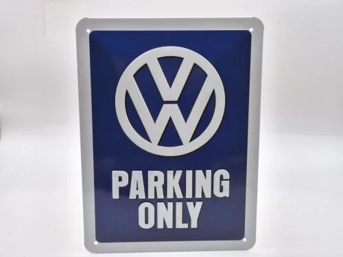 Volkswagen VW Parking Only - fémplakát  fém tábla  (15x20cm)
