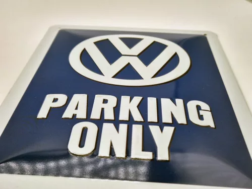 Volkswagen VW Parking Only - fémplakát  fém tábla  (15x20cm)