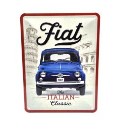 Fiat 500 - fémplakát  fém tábla  (15x20cm)