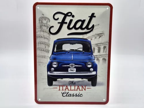 Fiat 500 - fémplakát  fém tábla  (15x20cm)