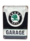 Skoda Garage - fémplakát  fém tábla  (15x20cm)