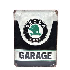 Skoda Garage - fémplakát  fém tábla  (15x20cm)