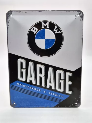 BMW Garage - fémplakát  fém tábla  (15x20cm)