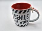 Warning - Genius at work - kerámia bögre