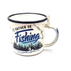 Horgász - I'd rather be fishing - fém bögre