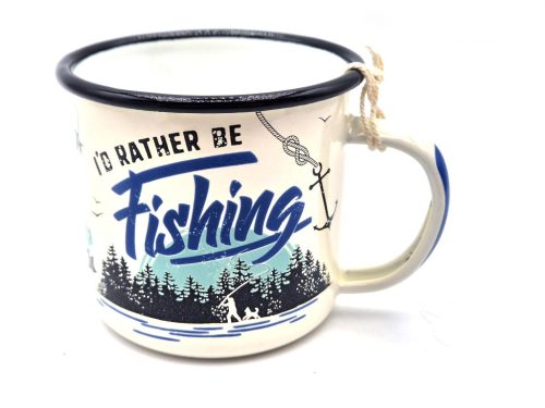Horgász - I'd rather be fishing - fém bögre