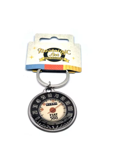 Fiat 500 km óra kulcstartó