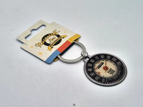 Fiat 500 km óra kulcstartó