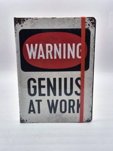 Warning - Genius at work jegyzetfüzet notesz - A5