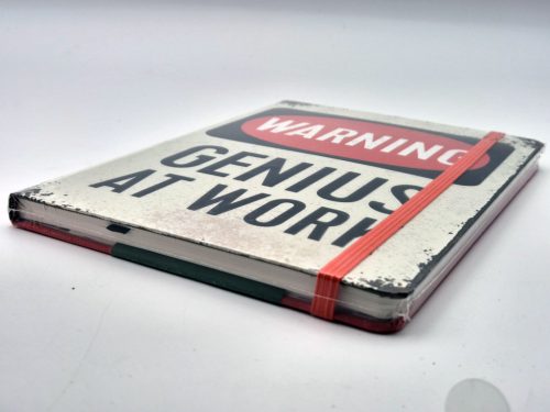 Warning - Genius at work jegyzetfüzet notesz - A5