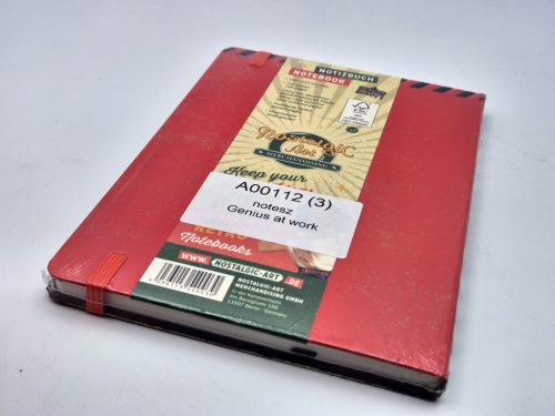 Warning - Genius at work jegyzetfüzet notesz - A5