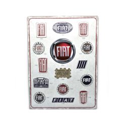 Fiat Logo - fémplakát  fém tábla (30x40cm)