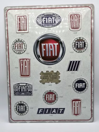 Fiat Logo - fémplakát  fém tábla (30x40cm)