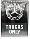 Mercedes - Benz - trucks only - fémplakát  fém tábla (30x40cm)
