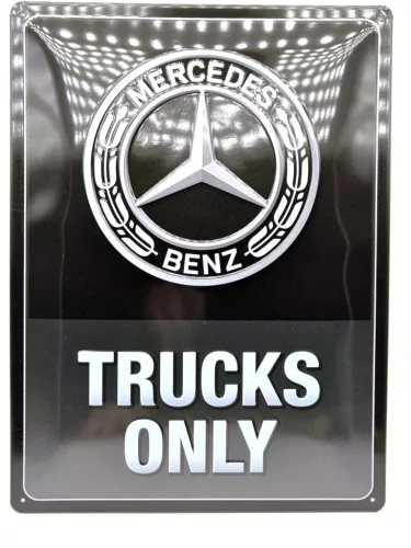 Mercedes - Benz - trucks only - fémplakát  fém tábla (30x40cm)