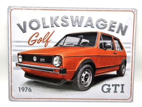 Volkswagen Golf GTI - fémplakát  fém tábla v