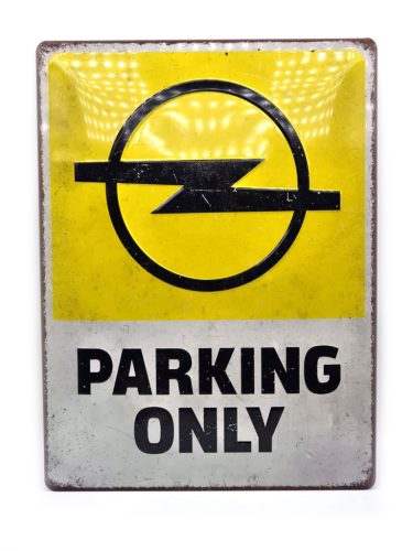 Opel Parking Only - fémplakát  fém tábla (30x40cm)