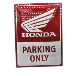 Honda Parking Only - fémplakát  fém tábla (30x40cm)