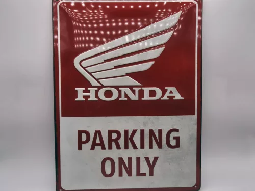 Honda Parking Only - fémplakát  fém tábla (30x40cm)