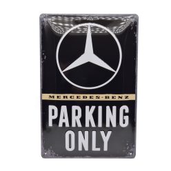 Mercedes Parking Only fémplakát  fém tábla (20x30 cm)