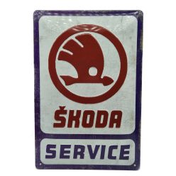 Skoda Service fémplakát  fém tábla (20x30 cm)