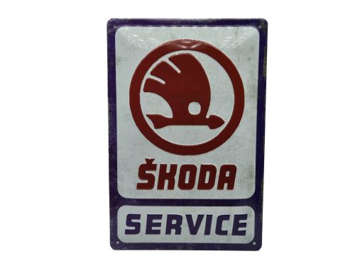 Skoda Service fémplakát  fém tábla (20x30 cm)