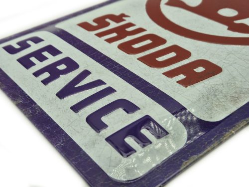 Skoda Service fémplakát  fém tábla (20x30 cm)