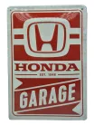 Honda Garage fémplakát  fém tábla (20x30 cm)