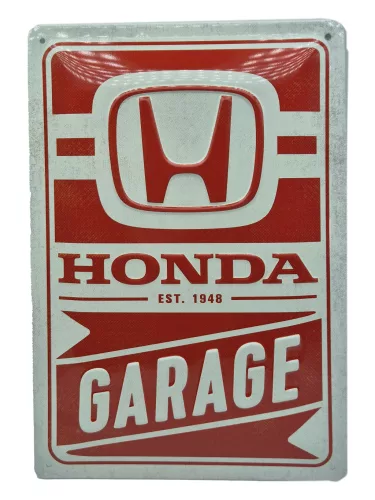 Honda Garage fémplakát  fém tábla (20x30 cm)