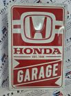 Honda Garage fémplakát  fém tábla (20x30 cm)