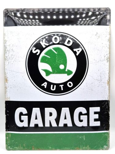 Skoda Garage - fémplakát  fém tábla (30x40cm)