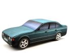 BMW E34 M5 sedan plüss autó - zöld