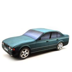 BMW E34 M5 sedan plüss autó - zöld